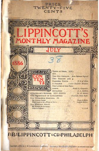 Photo: Thomas Schürmann - Lippingcott's Monthly Magazine: Lippincott's Monthly Magazine, a Popular Journal of General Lite